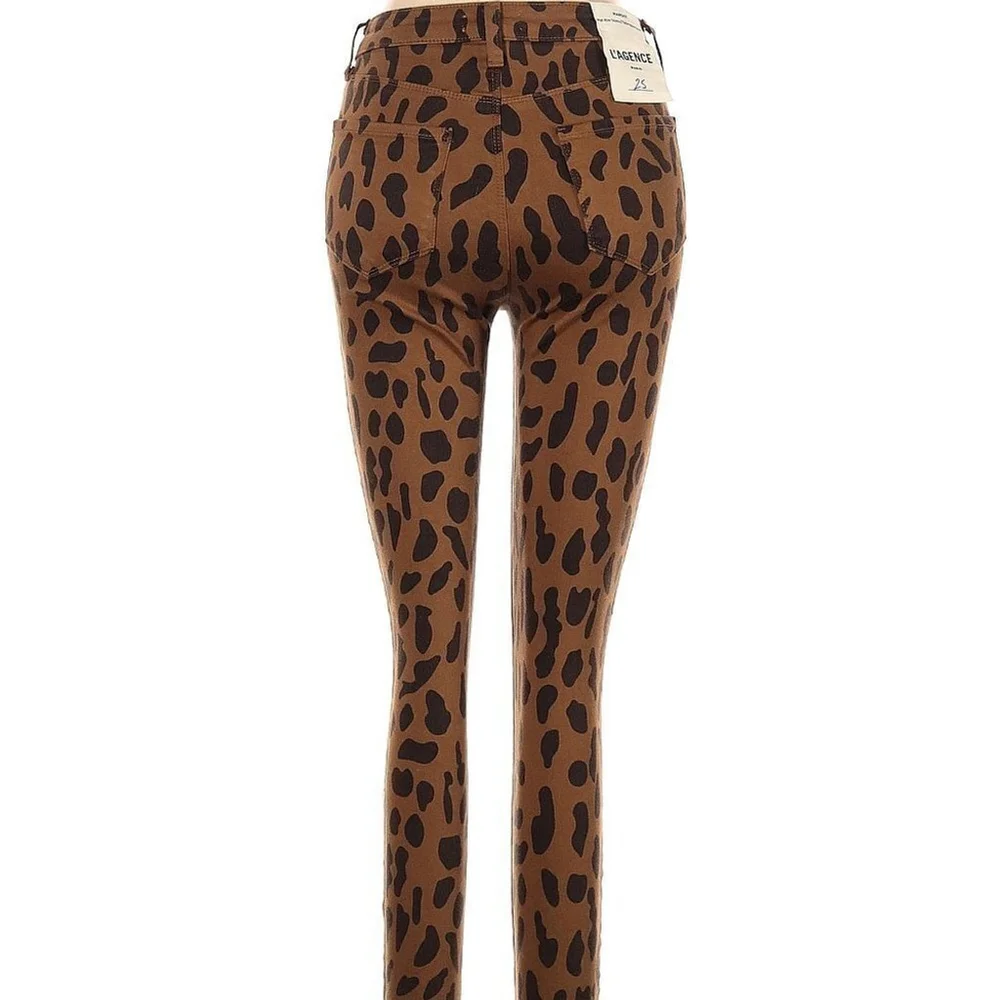 NWT L'AGENCE Margot High Rise Skinny Jeans Animal Print Size 2 (25) - Picture 4 of 6